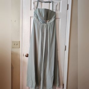 Alfred Angelo Viola Sage Green Bridesmaid/Prom Dress NWT Size 16 Halter Top